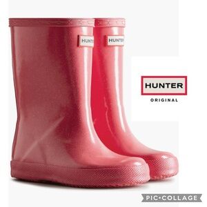 Hunter Kids First Starcloud Rainboot {Arcade Pink} US 13